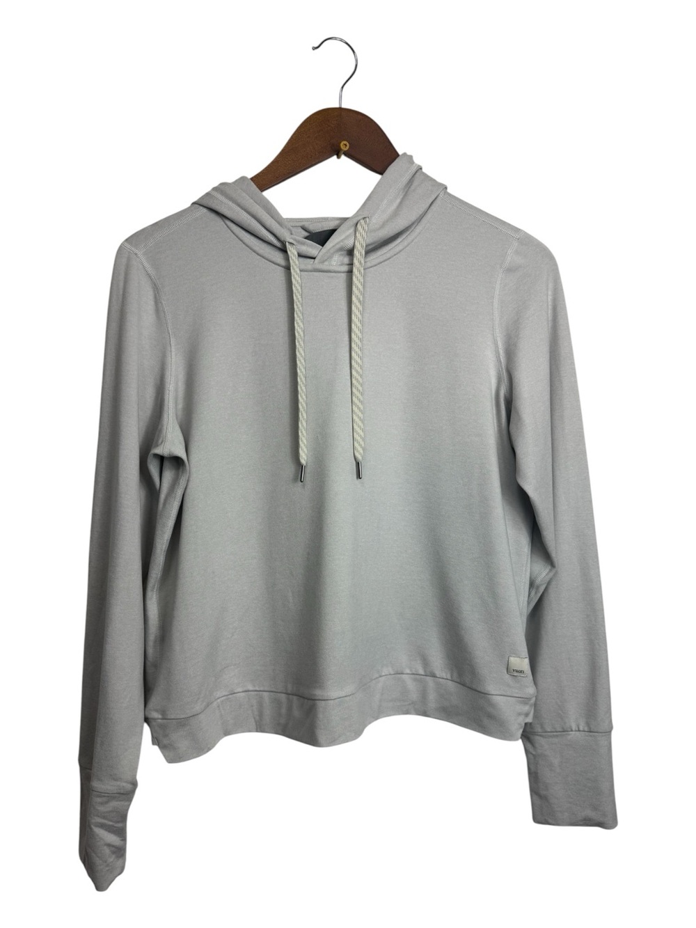 Vuori Light Gray Hooded Crewneck Sweatshirt Medium